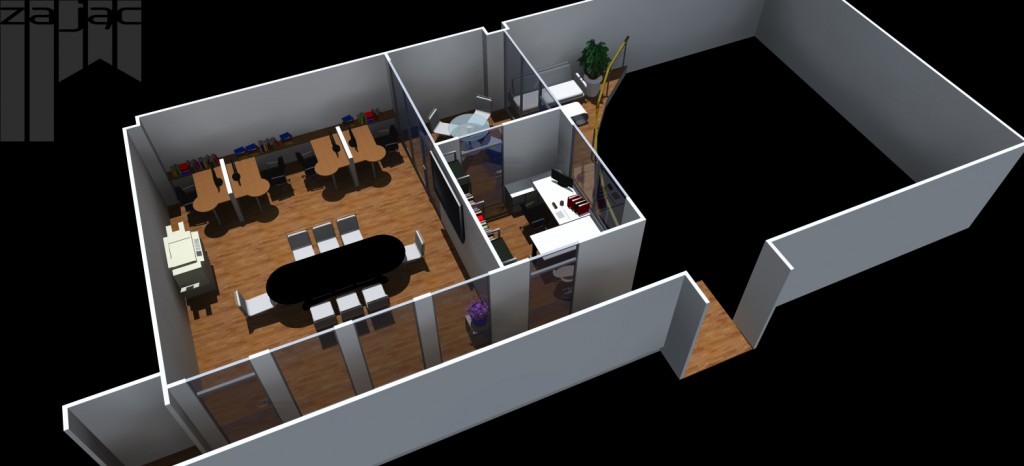 Adaptacja antresoli - biuro typu open space